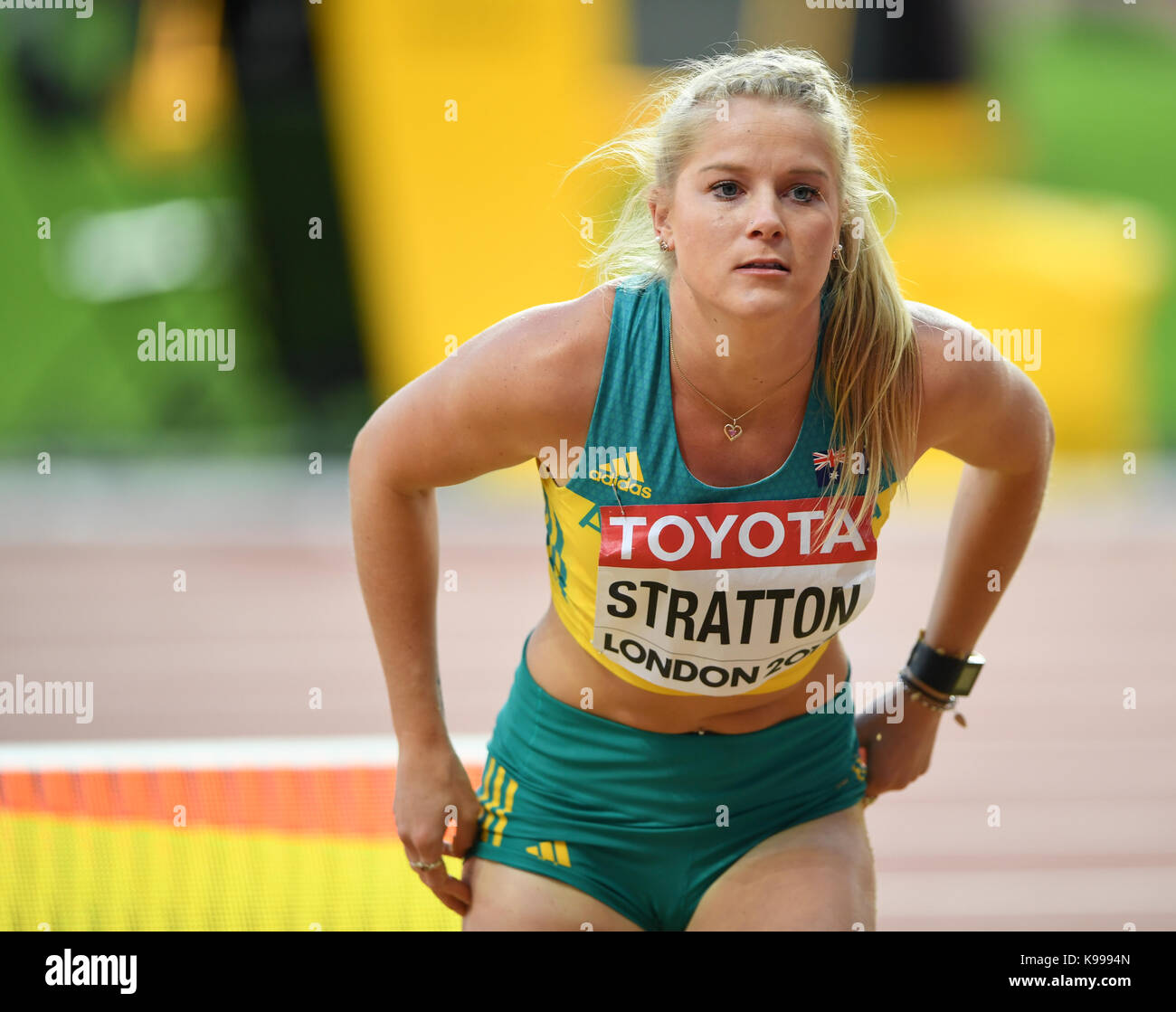 Brooke Stratton (Australie) - saut en longueur aux Championnats du monde d'athlétisme IAAF - Londres - 2017 Banque D'Images