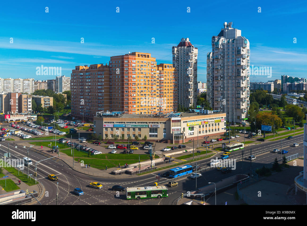 Moscou, Russie - le 20 septembre. 2017. Vue sur le 18ème arrondissement de la ville zelenograd Banque D'Images