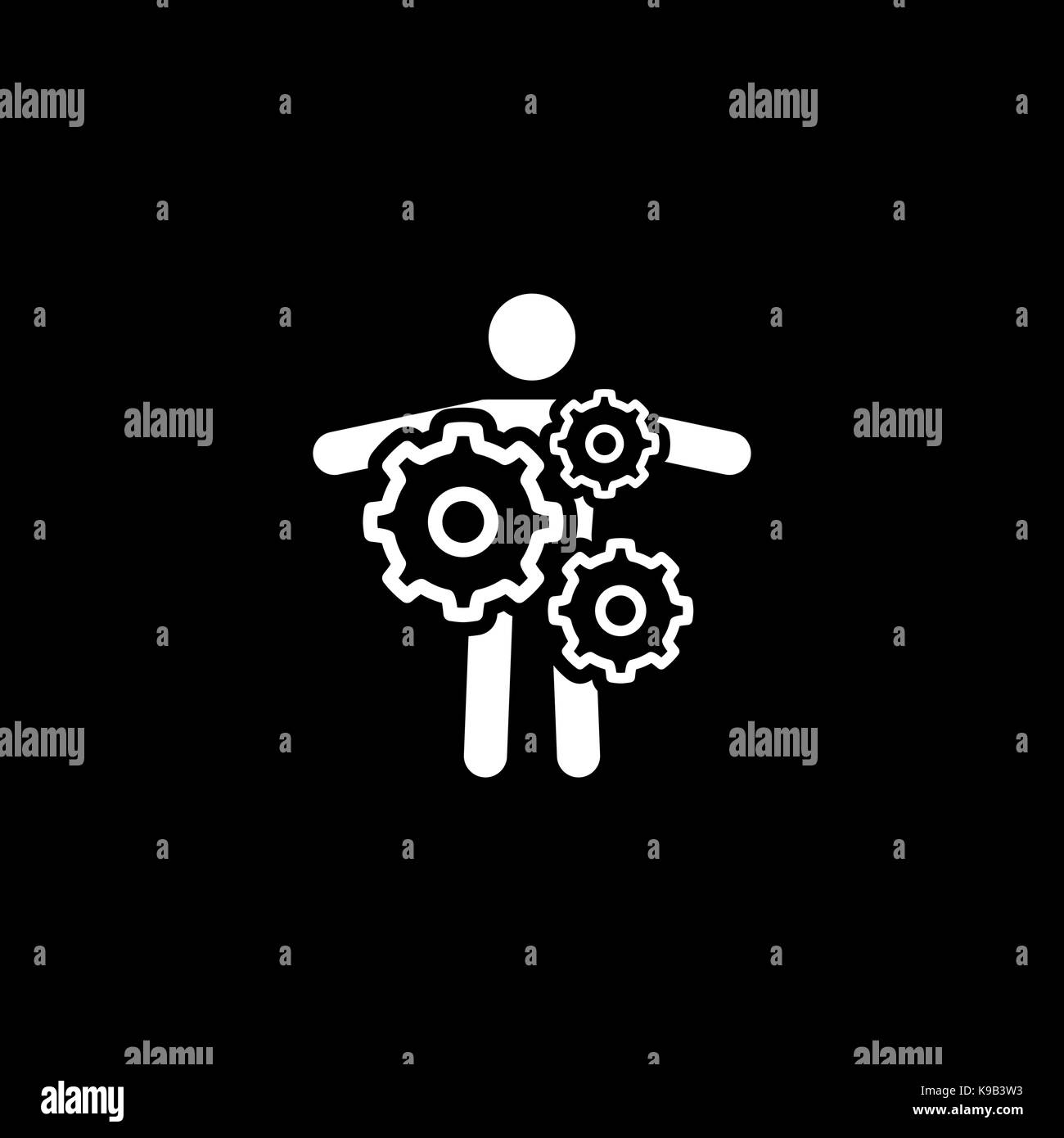 L'icône d'une personne clé. Concept d'entreprise. Modèle plat. Illustration isolé Illustration de Vecteur