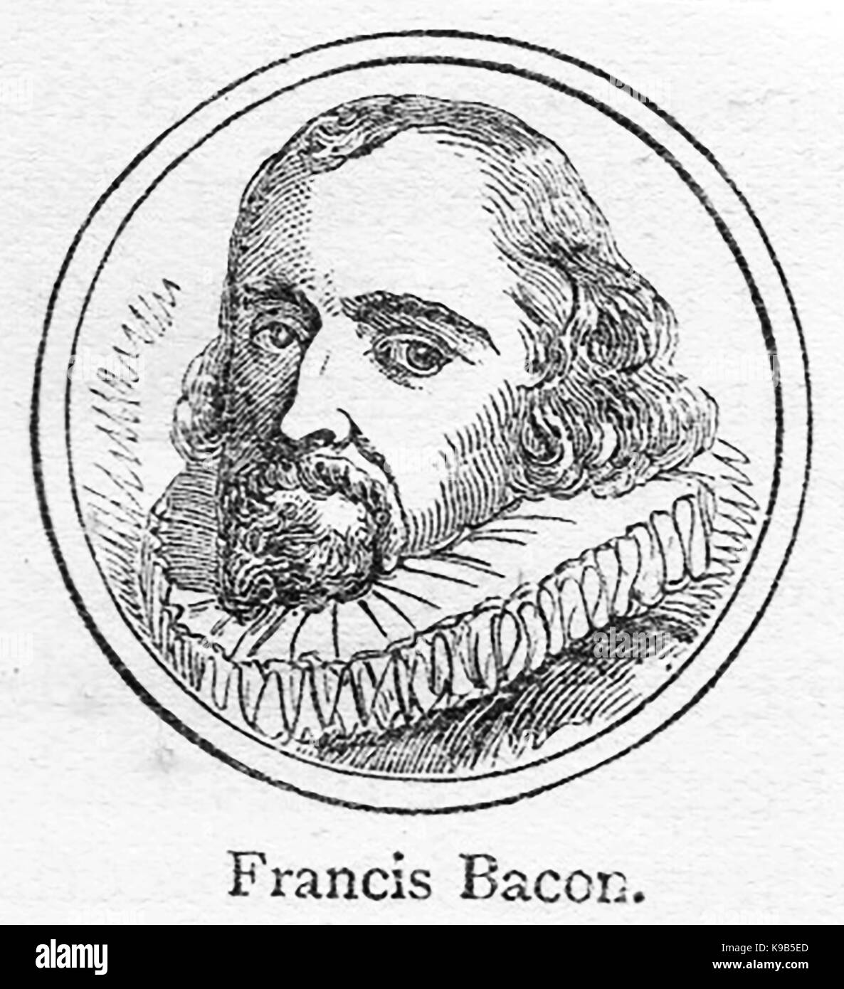 Un croquis 1910 portrait de Francis Bacon, 1er vicomte St Alban Banque D'Images