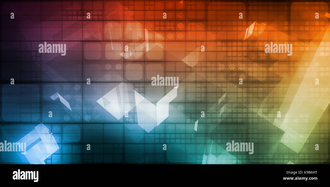 Concept de la technologie logistique comme une entreprise dans le monde entier Banque D'Images