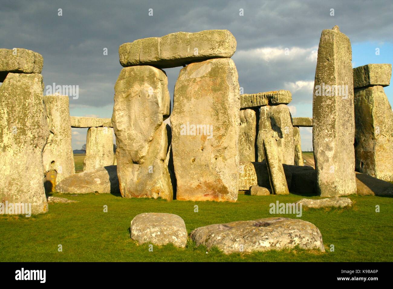 Trilathon & Bluestones Sarsen Stonehenge Banque D'Images