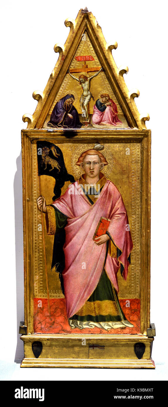 Saint Stephen ( Point : La Crucifixion avec la Vierge une St Jean l'Evangéliste. ) Spinello di Lucca - Spinello Aretino 1350 - 1410 d'Arezzo, peintre italien Banque D'Images