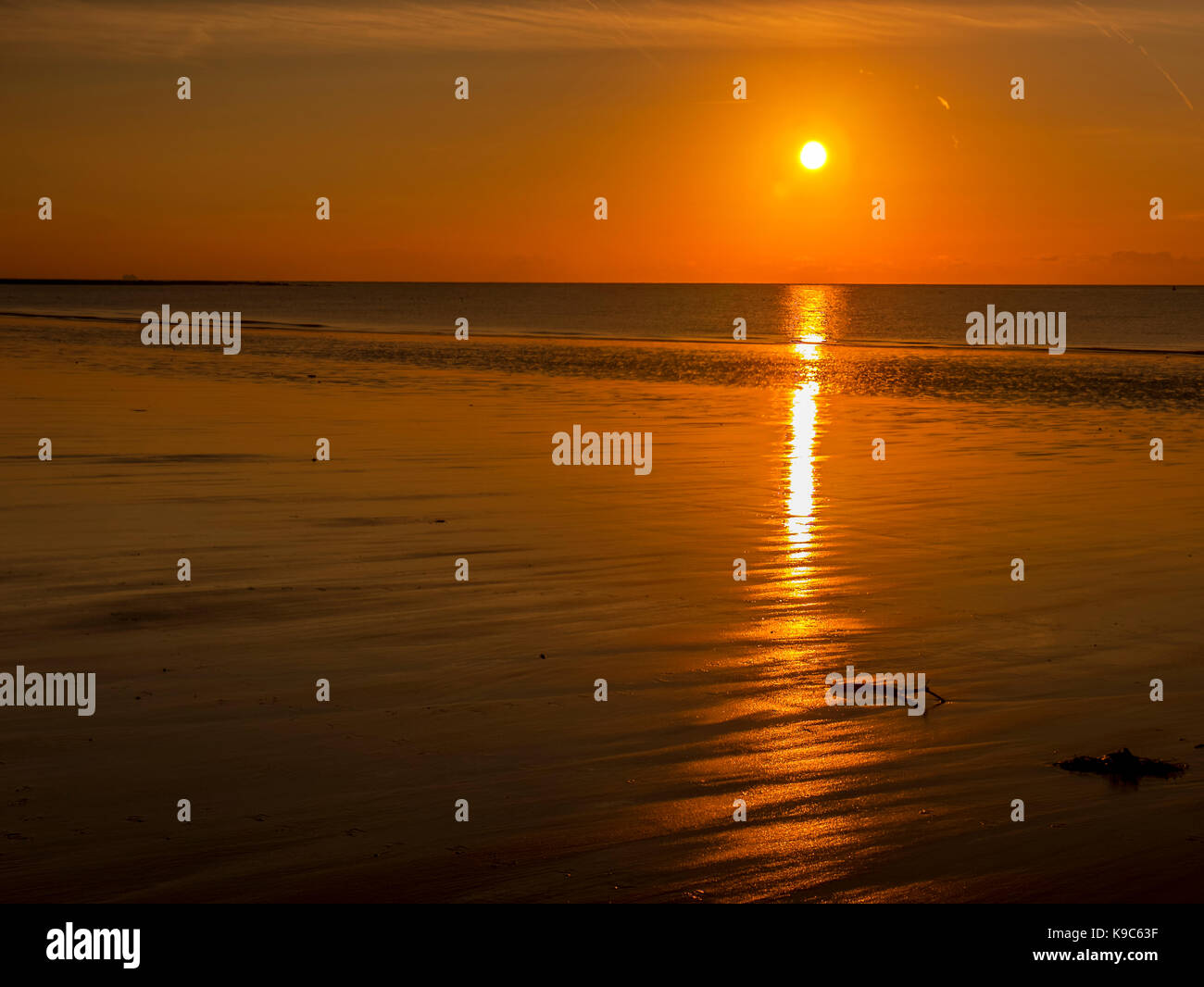 Folkestone, sunny sands lever du soleil Banque D'Images