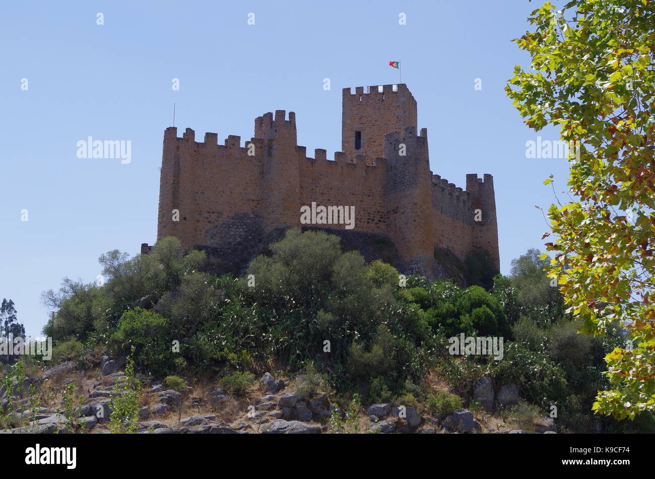 Almourol castle à Vila Nova da Barquinha portugal. Banque D'Images