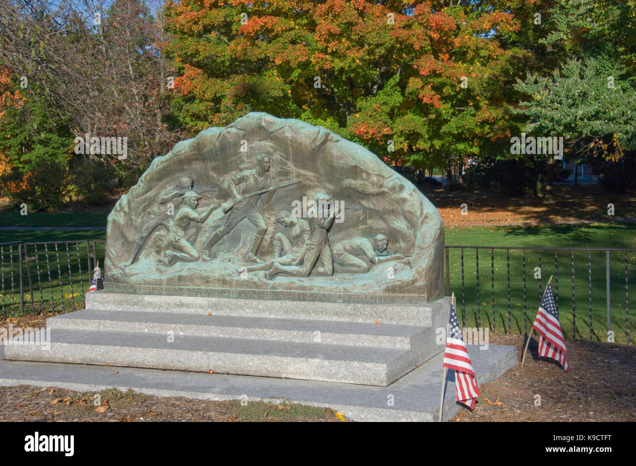 Mémorial aux hommes de 1775 minutes Lexington Banque D'Images