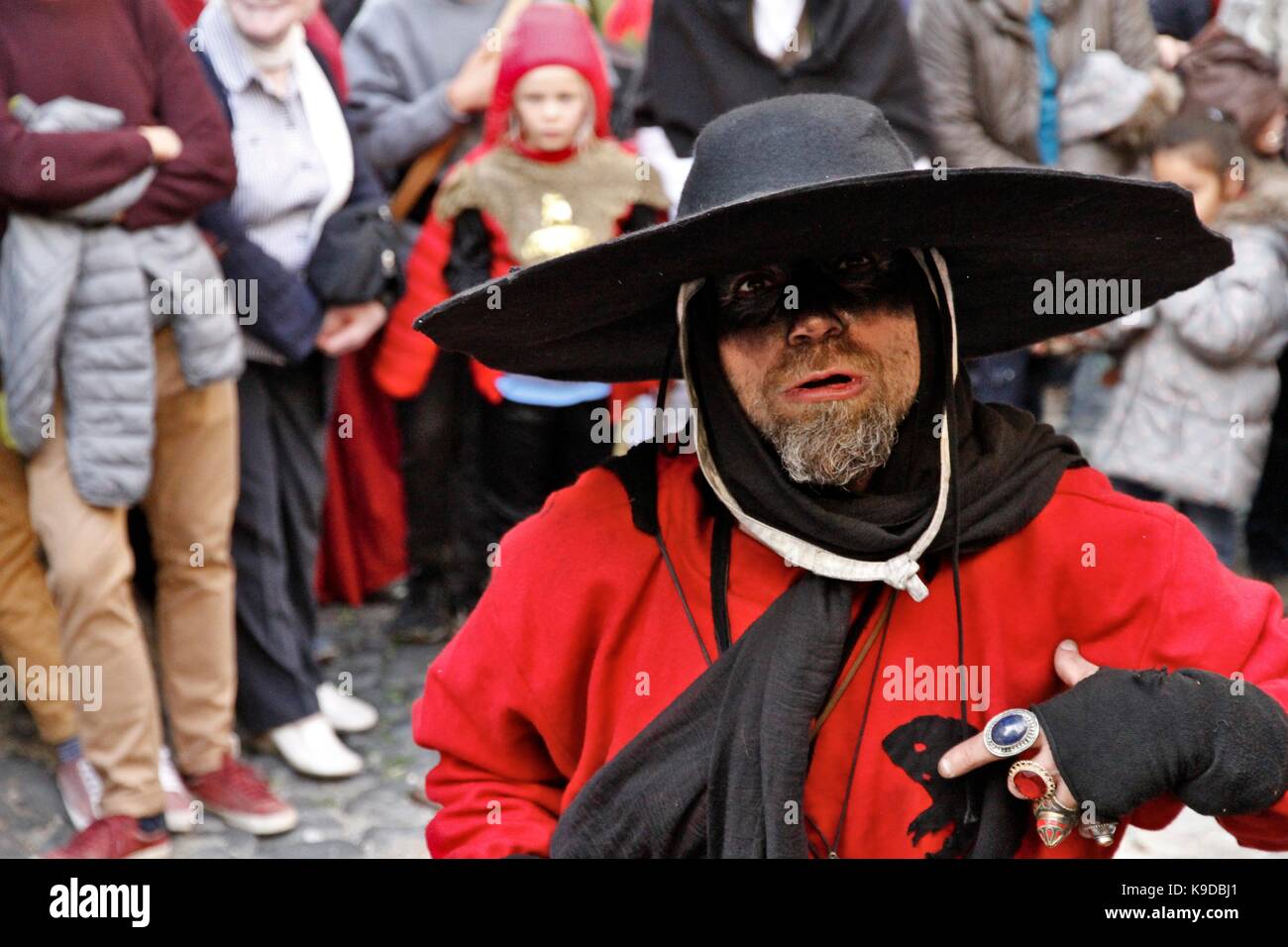 La fête du roi de l'oiseau est un festival populaire hérité de la renaissance, l'époque médiévale, au puy en velay, haute-Loire, France Banque D'Images