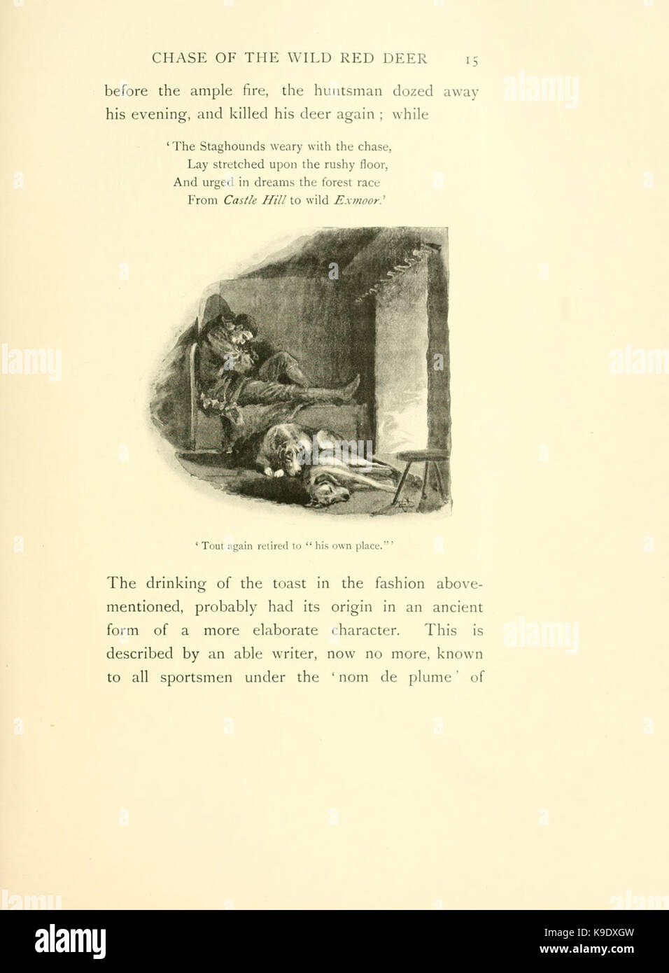 Notes sur la chasse de la wild red deer dans les comtés de Devon et Somerset (page 15) BHL20289185 Banque D'Images