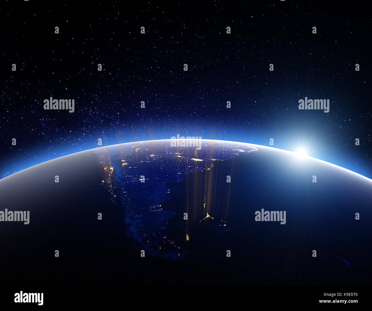 World globe planète terre. Le rendu 3D Banque D'Images