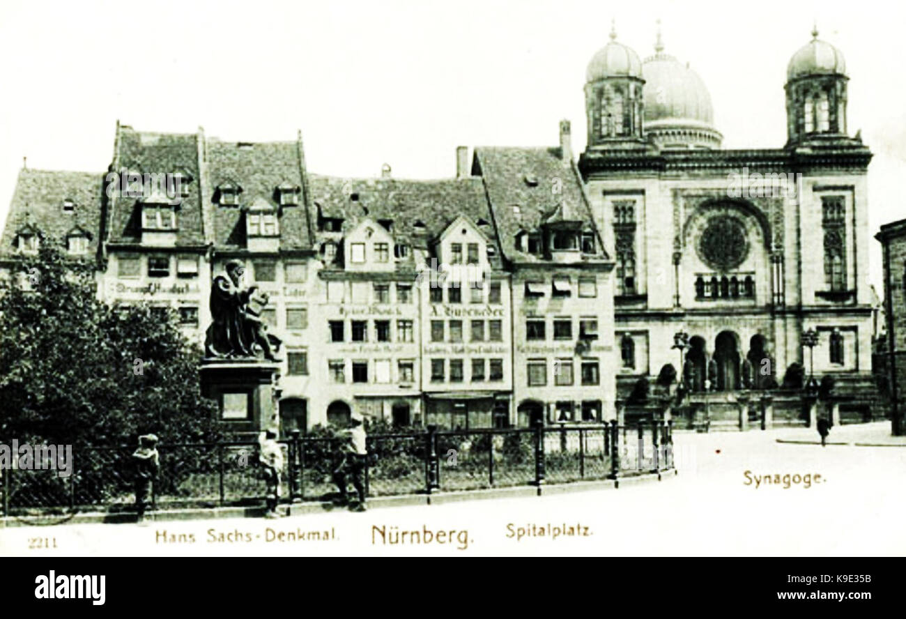 Grande Synagogue de Nuremberg Banque D'Images