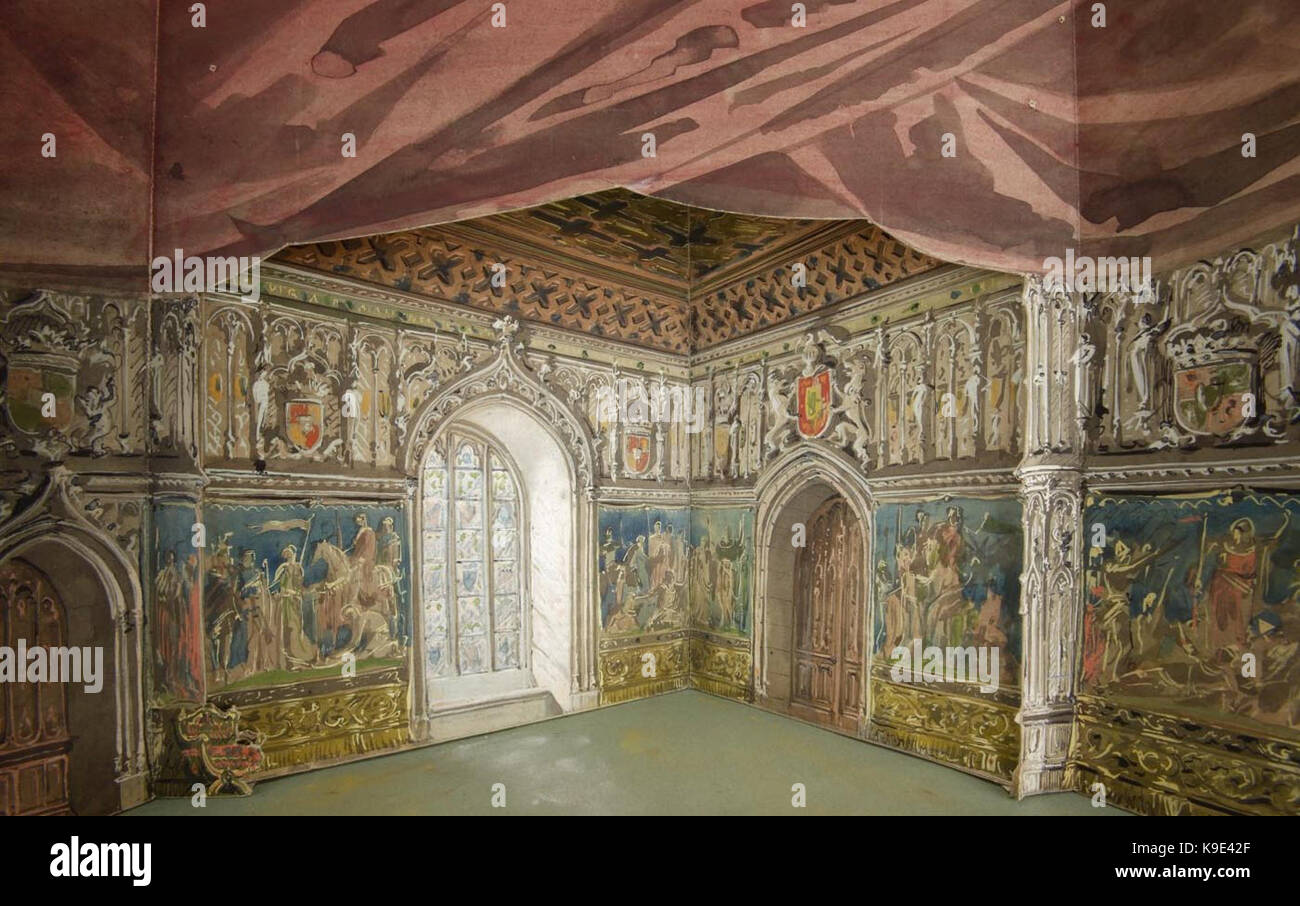 Massenet Le Cid acte 4 scène pour modèle, scène 9 Jean Baptiste Lavastre Banque D'Images