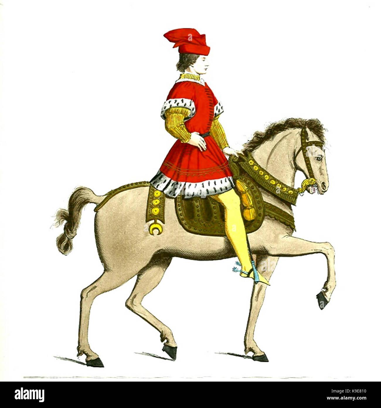 L'homme monté sur le cheval (2) Banque D'Images