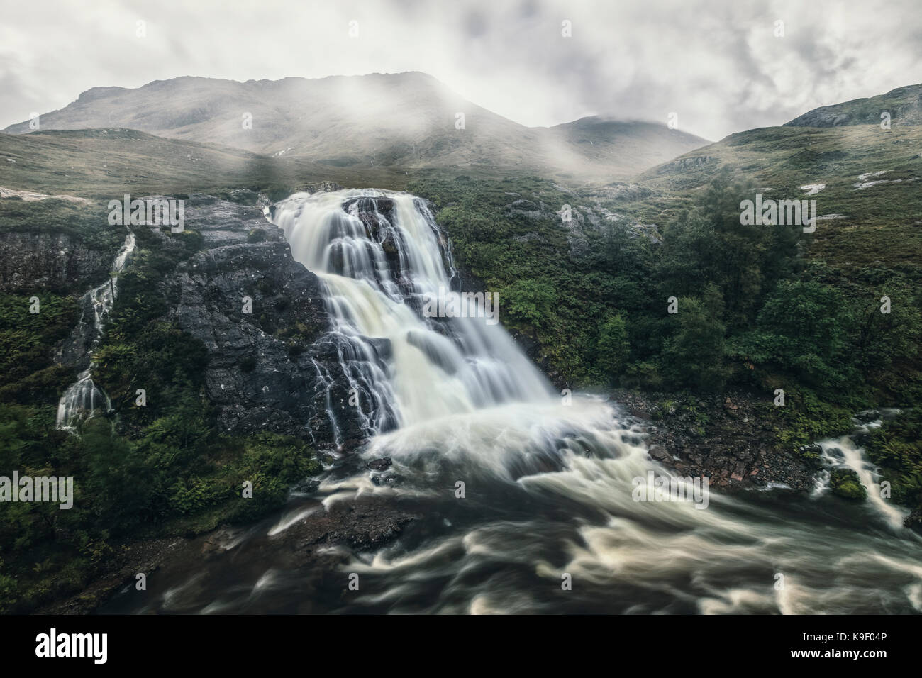 Réunion de Three Waters, Glen COE, Écosse, Royaume-Uni Banque D'Images
