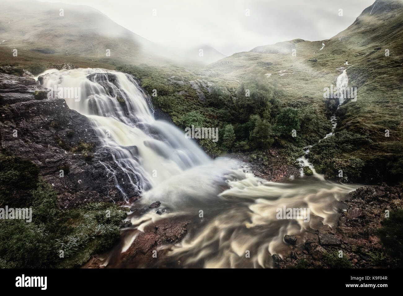 Réunion de Three Waters, Glen COE, Écosse, Royaume-Uni Banque D'Images