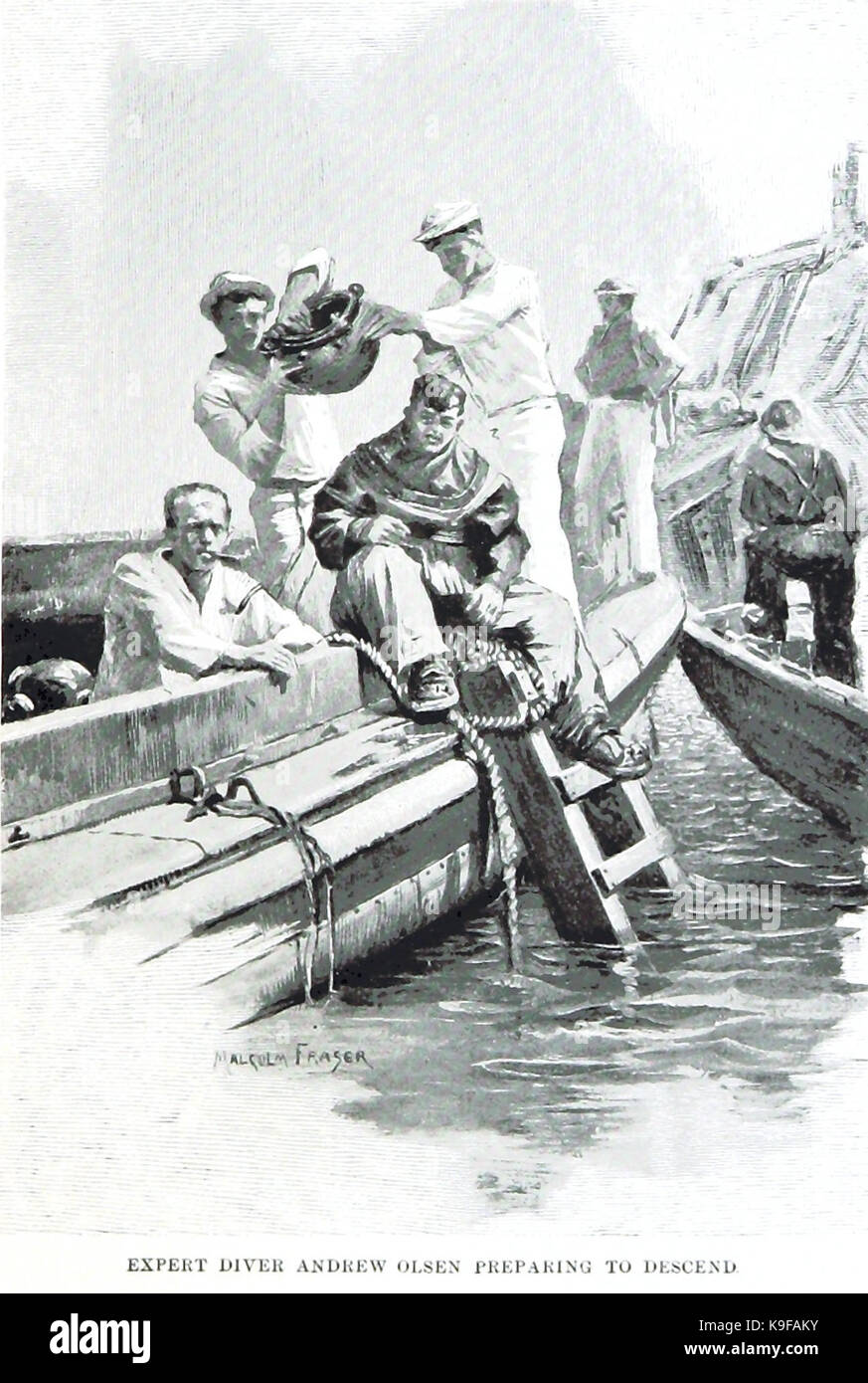 Maine diver Olson Banque D'Images