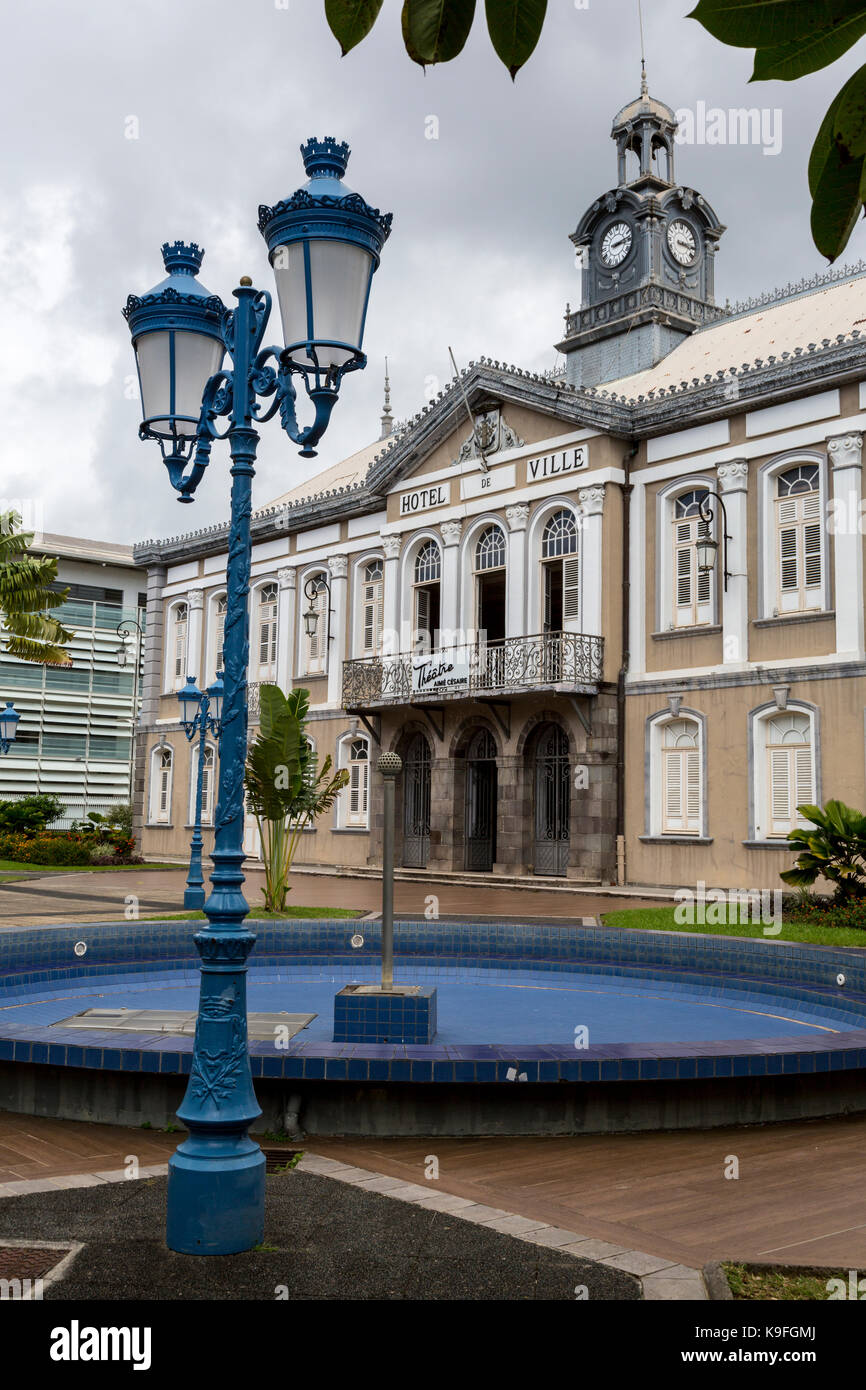 Fort-de-France, Martinique. Ancien Hôtel de Ville, hôtel de ville. Banque D'Images