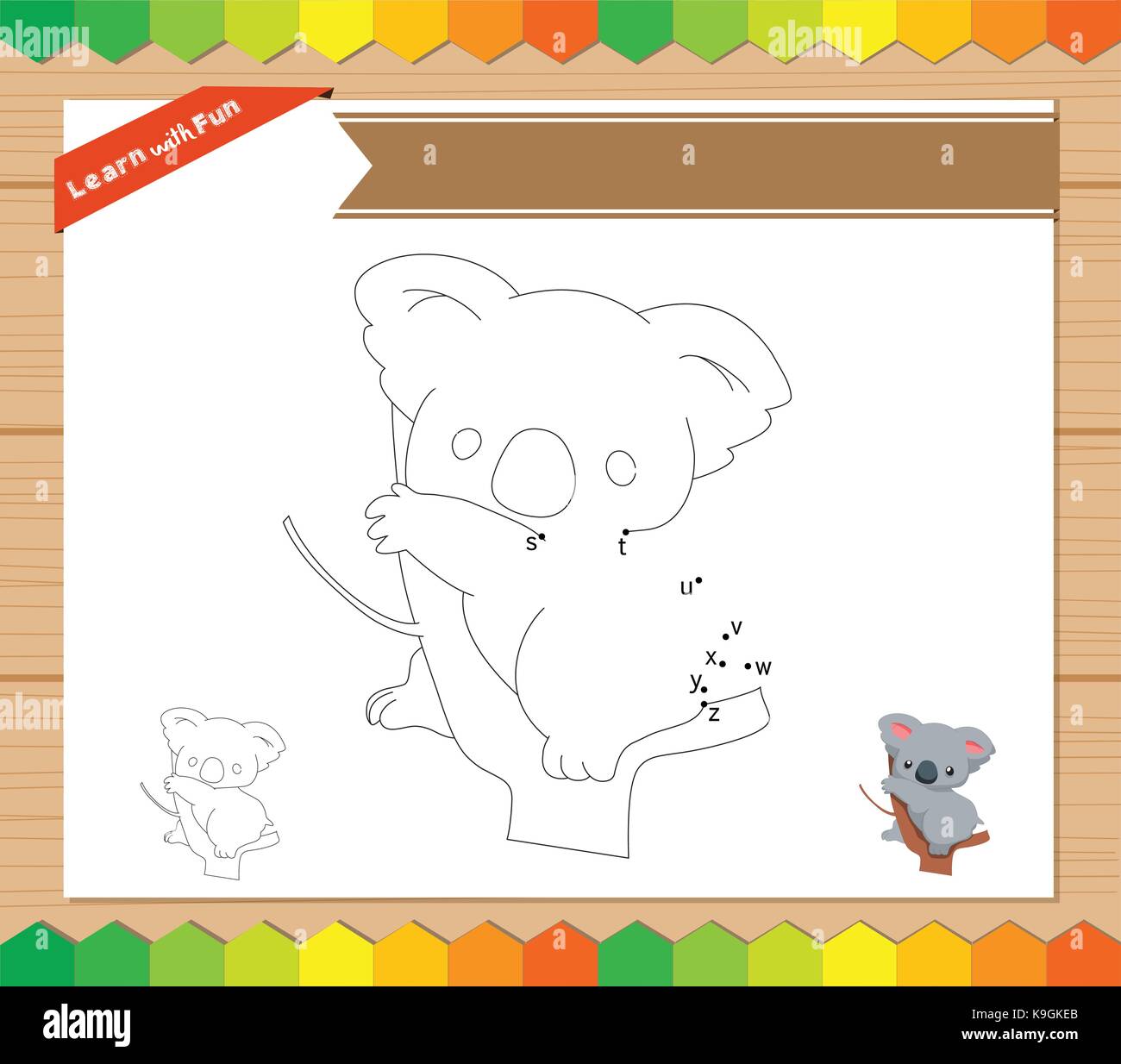 Inscrivez-vous pour les points avec s à z Illustration de Vecteur