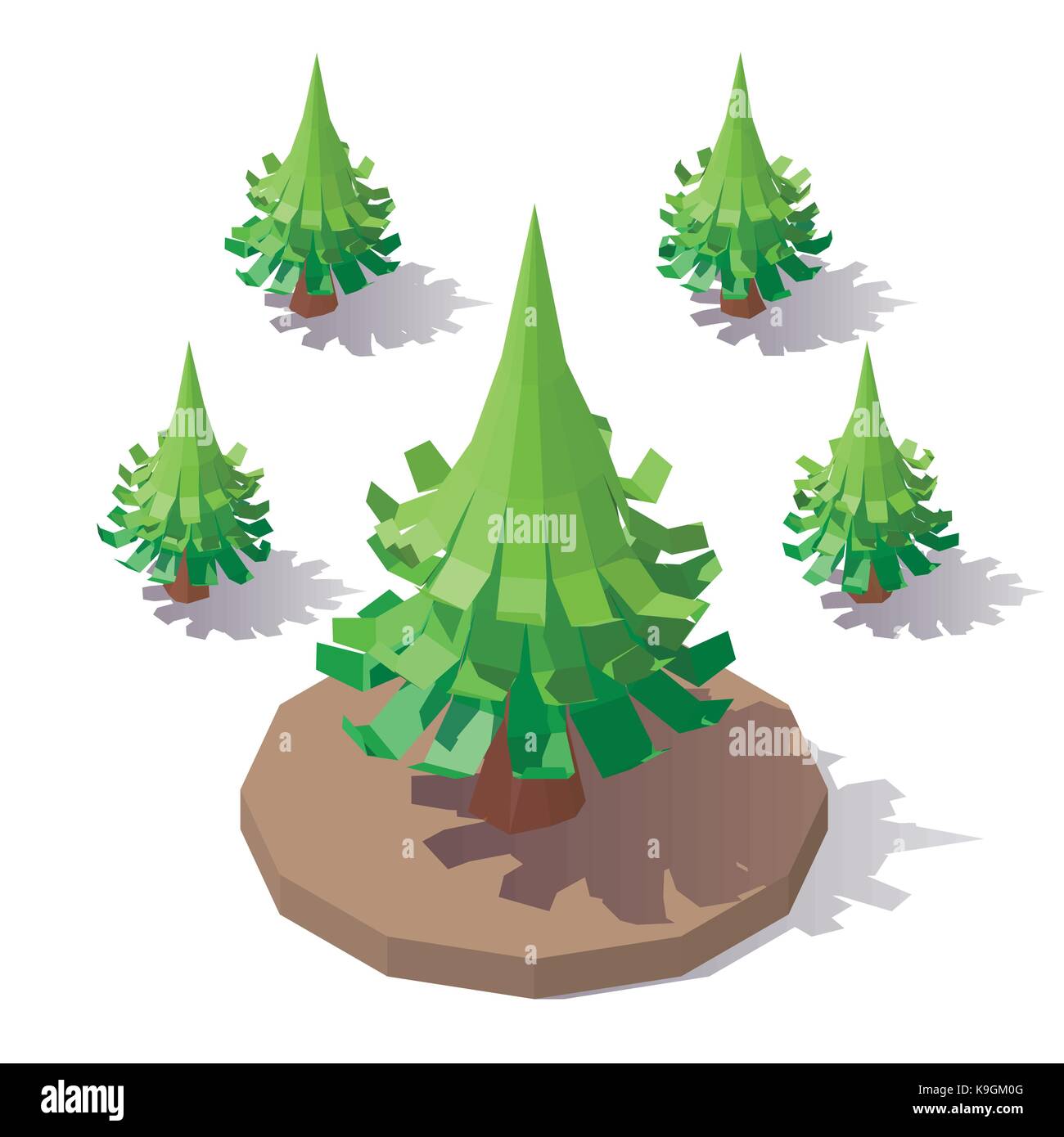 Arbre de Noël de papier origami Illustration de Vecteur