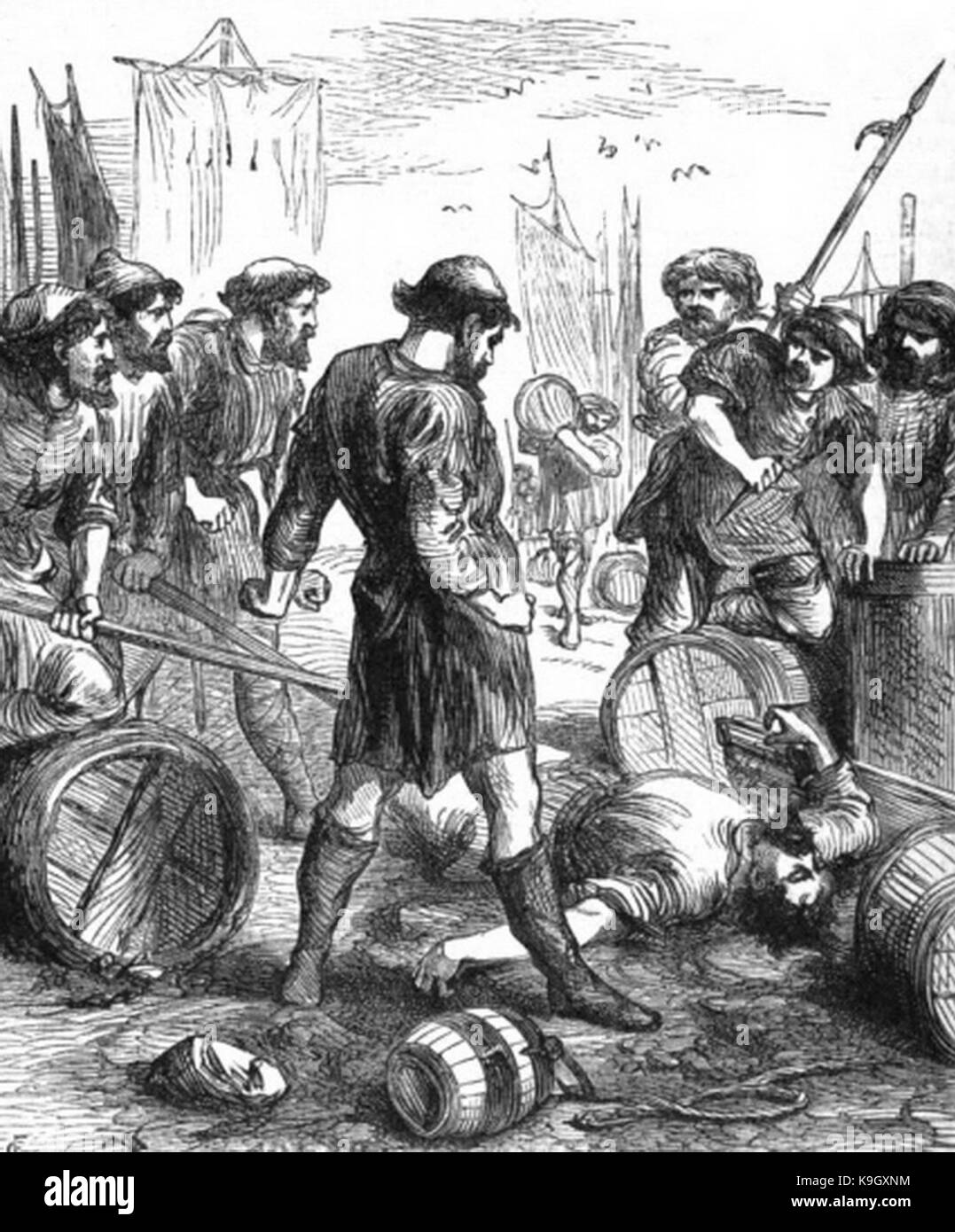 Cet ouvrage explore les origines historiques du conflit entre la France et l’Angleterre, en examinant les événements clés et les facteurs qui ont mené à la guerre. Banque D'Images