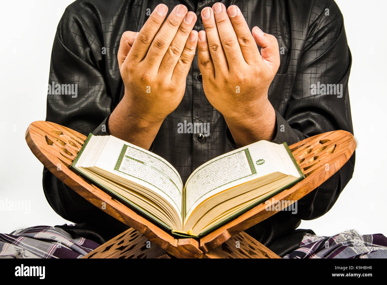 Musulman priant pour Allah, Dieu musulman Banque D'Images