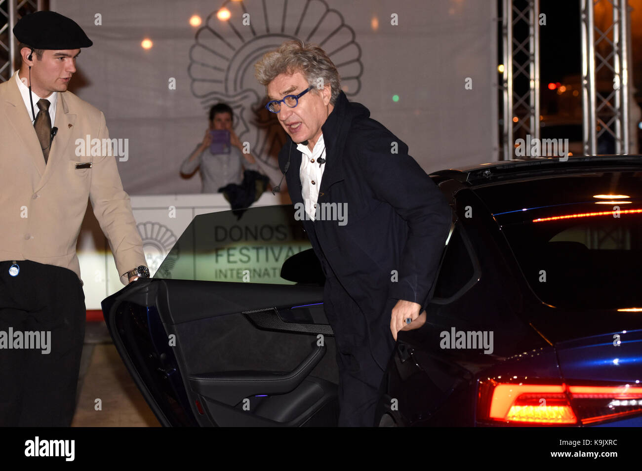 Saint-Sébastien, Espagne. 21 septembre 2017. Wim Wenders arrive au 65e Festival du film de San Sebastian le 21 septembre 2017 à San Sebastian, Espagne. Crédit: Geisler-Fotopress/Alay Live News Banque D'Images