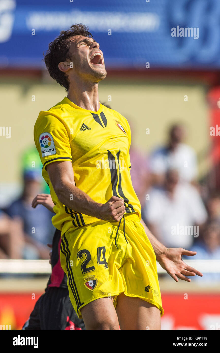 24 lucas torro de osasuna durante el Partido de la liga 123 reus deportiu entre contre osasuna en el palau municipal de Reus, 23 septembre 2017 el en reus, Banque D'Images