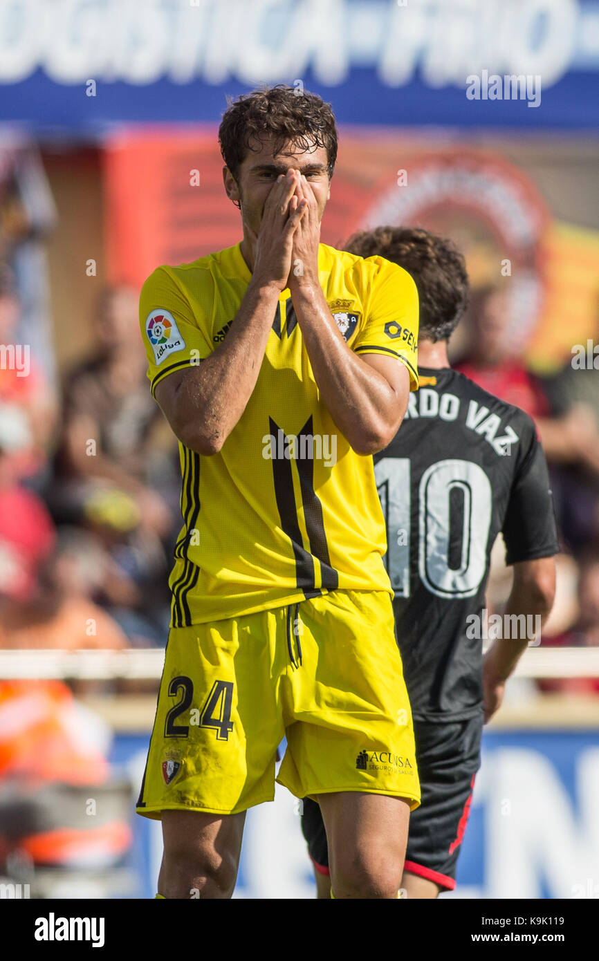 24 lucas torro de osasuna durante el Partido de la liga 123 reus deportiu entre contre osasuna en el palau municipal de Reus, 23 septembre 2017 el en reus, Banque D'Images