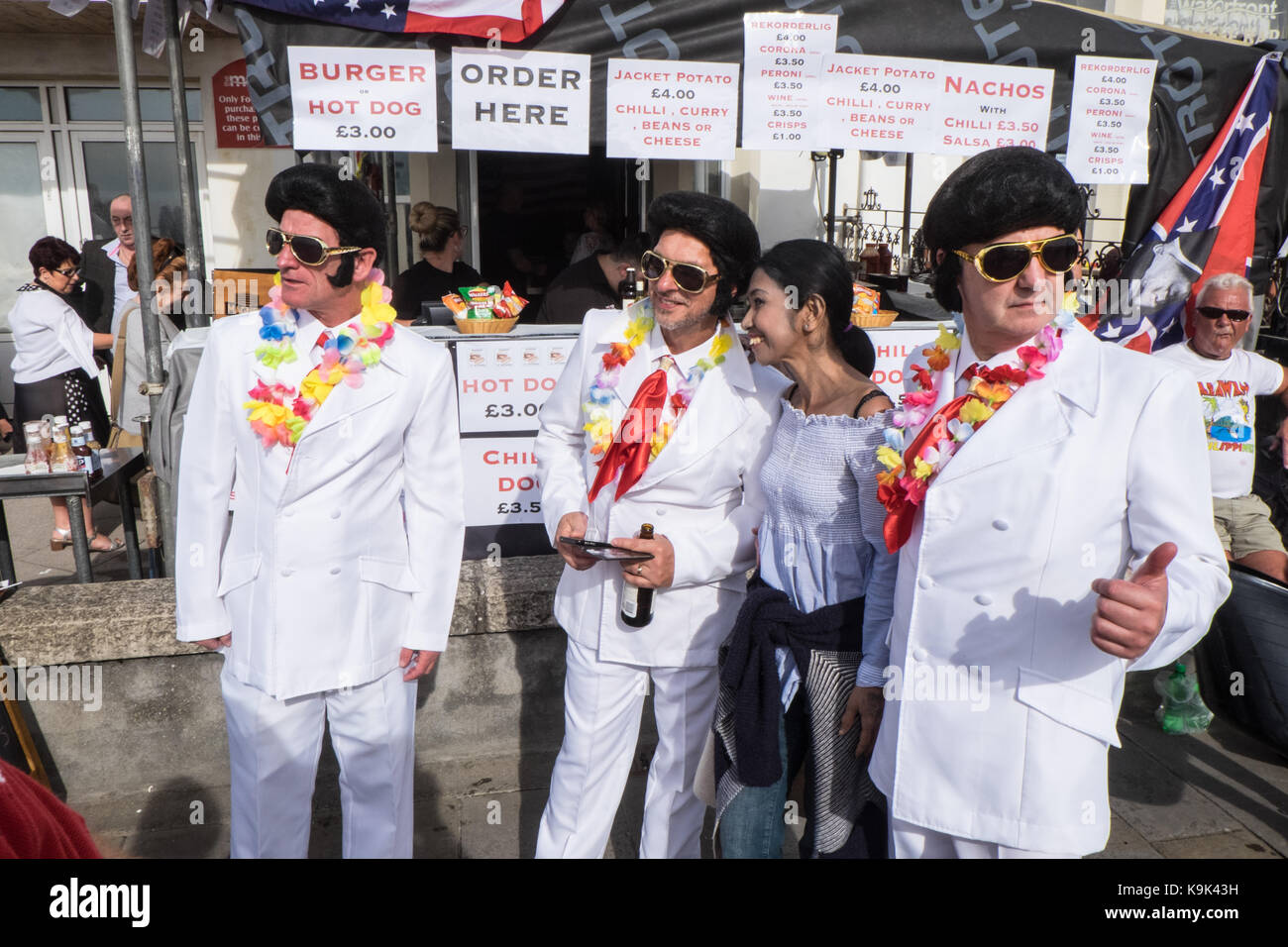 Porthcawl, Pays de Galles, Royaume-Uni. 23 Septembre, 2017. Festival Elvis à Porthcawl, Sud, Pays de Galles, au Royaume-Uni, Royaume-Uni, Europe, Crédit : Paul Quayle/Alamy Live News Banque D'Images