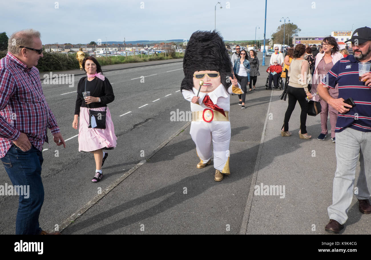 Porthcawl, Pays de Galles, Royaume-Uni. 23 Septembre, 2017. Festival Elvis à Porthcawl, Sud, Pays de Galles, au Royaume-Uni, Royaume-Uni, Europe, Crédit : Paul Quayle/Alamy Live News Banque D'Images