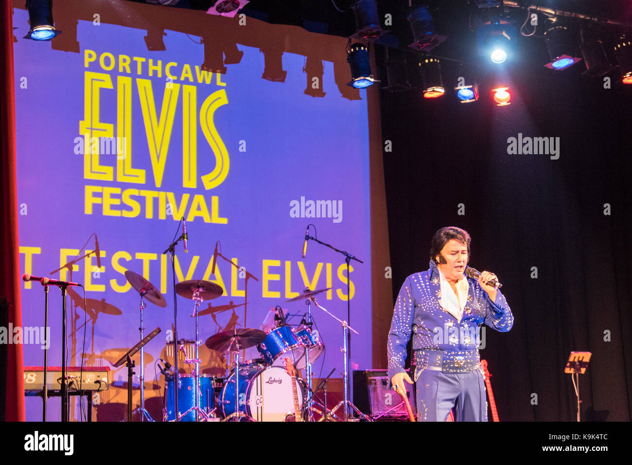 Au pavillon,Grand,Porthcawl, Pays de Galles, Royaume-Uni. 23 Septembre, 2017. Festival Elvis à Porthcawl, Sud, Pays de Galles, au Royaume-Uni, Royaume-Uni, Europe, Crédit : Paul Quayle/Alamy Live News Banque D'Images