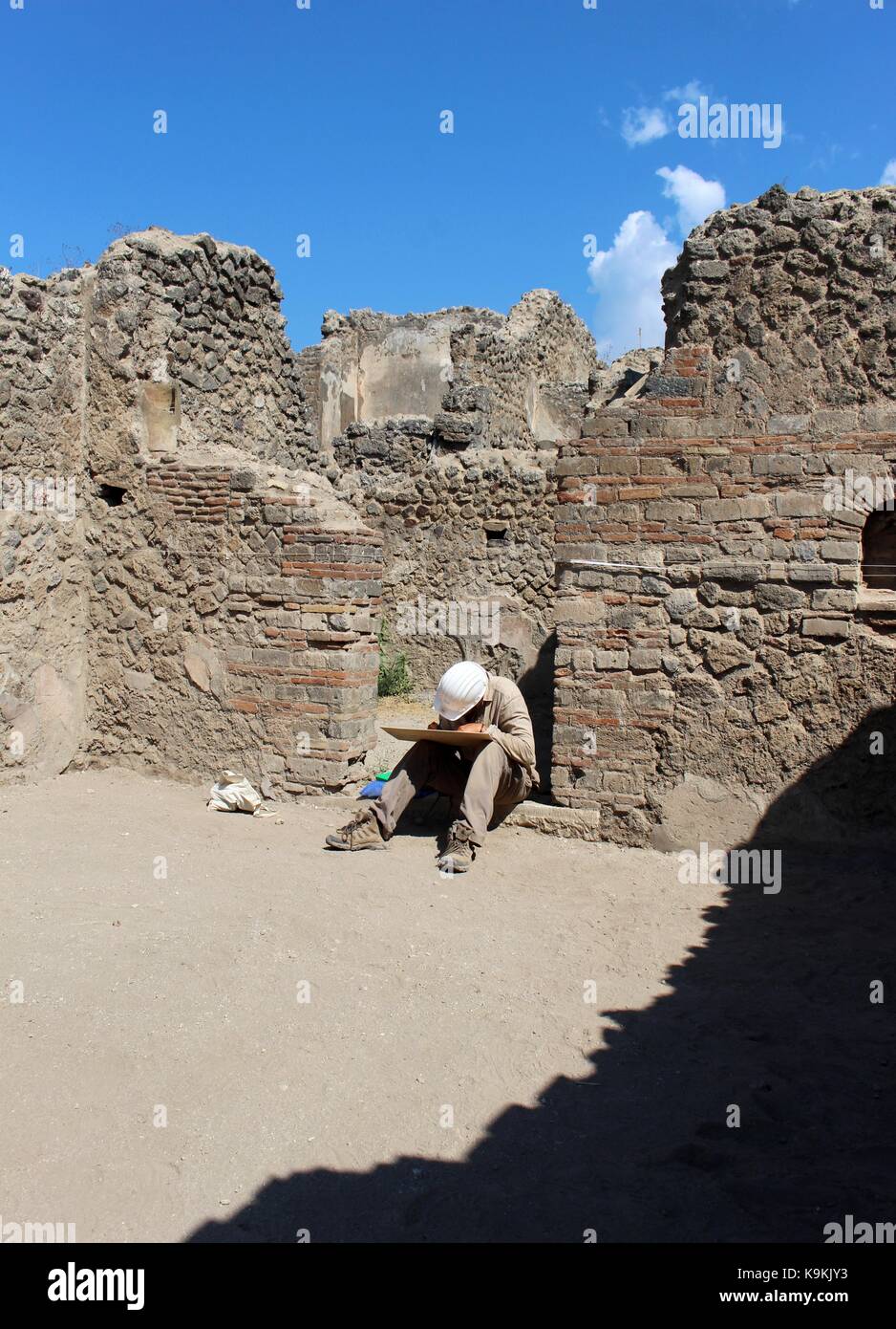 Les vestiges archéologiques de Pompéi démontre la capacité de la nature à détruire et à préserver. Banque D'Images