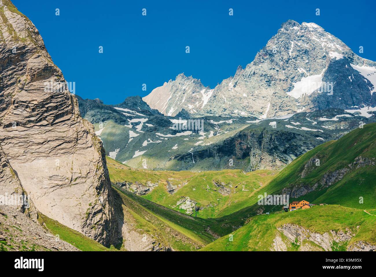 Sommet du grossglockner en Autriche l'été alpin autrichien. paysage. Banque D'Images