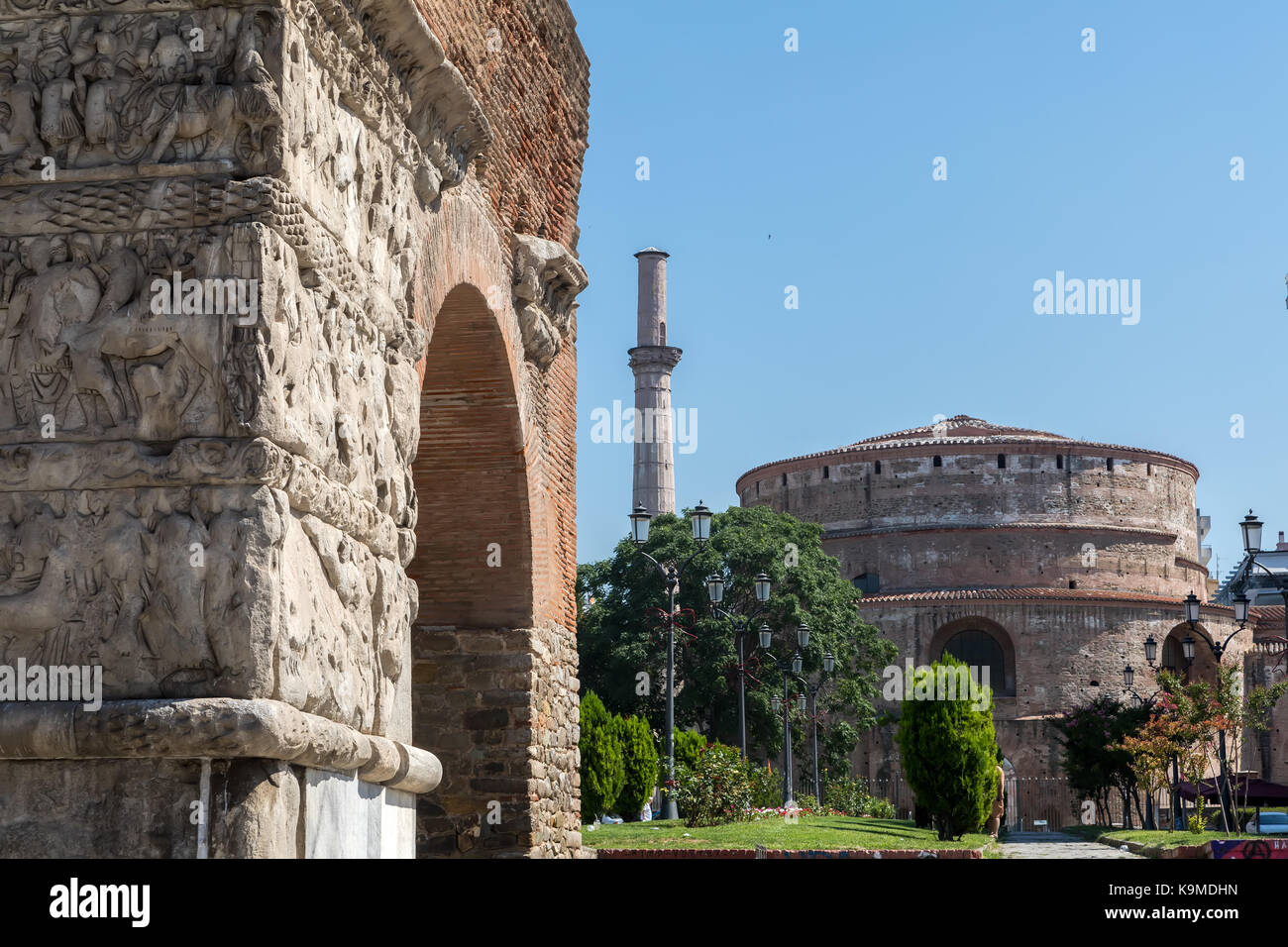 L'Arc de Galère (ou Kamara) et rotonde à Thessalonique - Grecee Banque D'Images