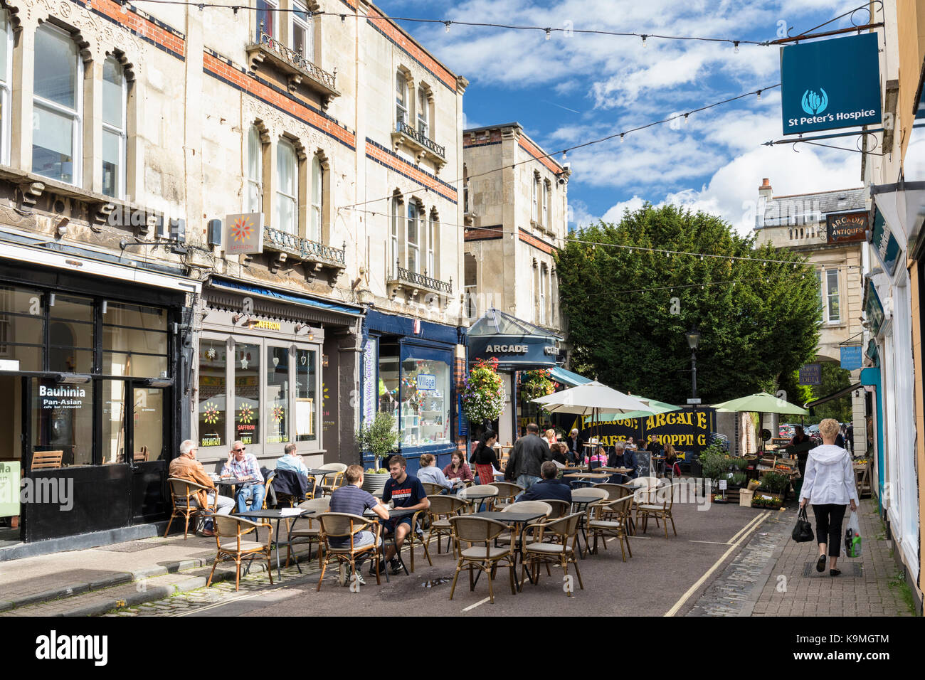Primrose Cafe et The Clifton Arcade, Clifton, ville de Bristol, Angleterre, Royaume-Uni Banque D'Images