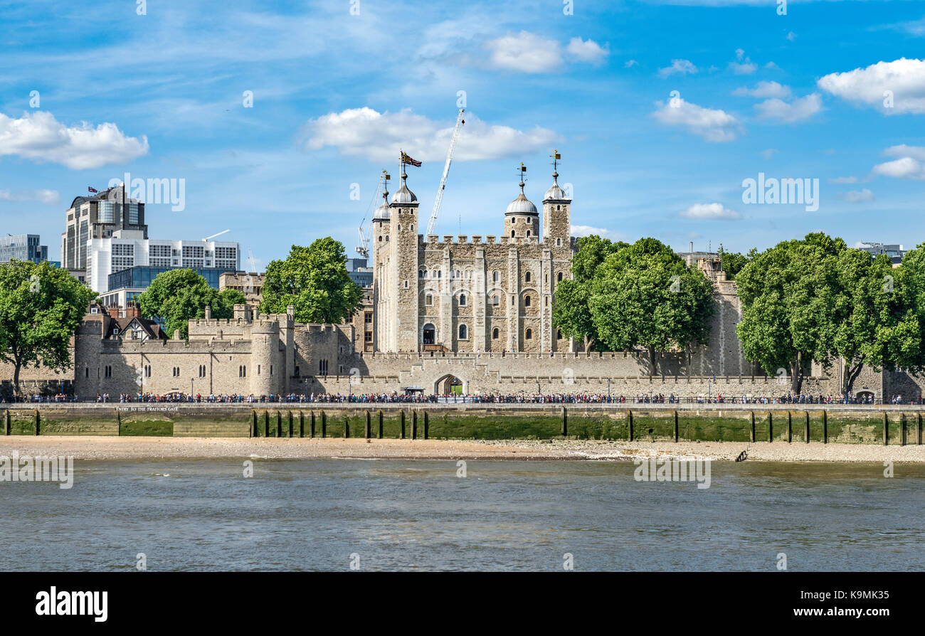 Tour de Londres sur la tamise, Londres, Angleterre, Royaume-Uni Banque D'Images