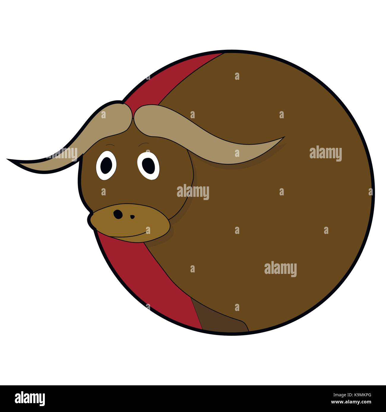Bull autocollant principal icônes. ui chef de yak vecteur illustration autocollant Illustration de Vecteur