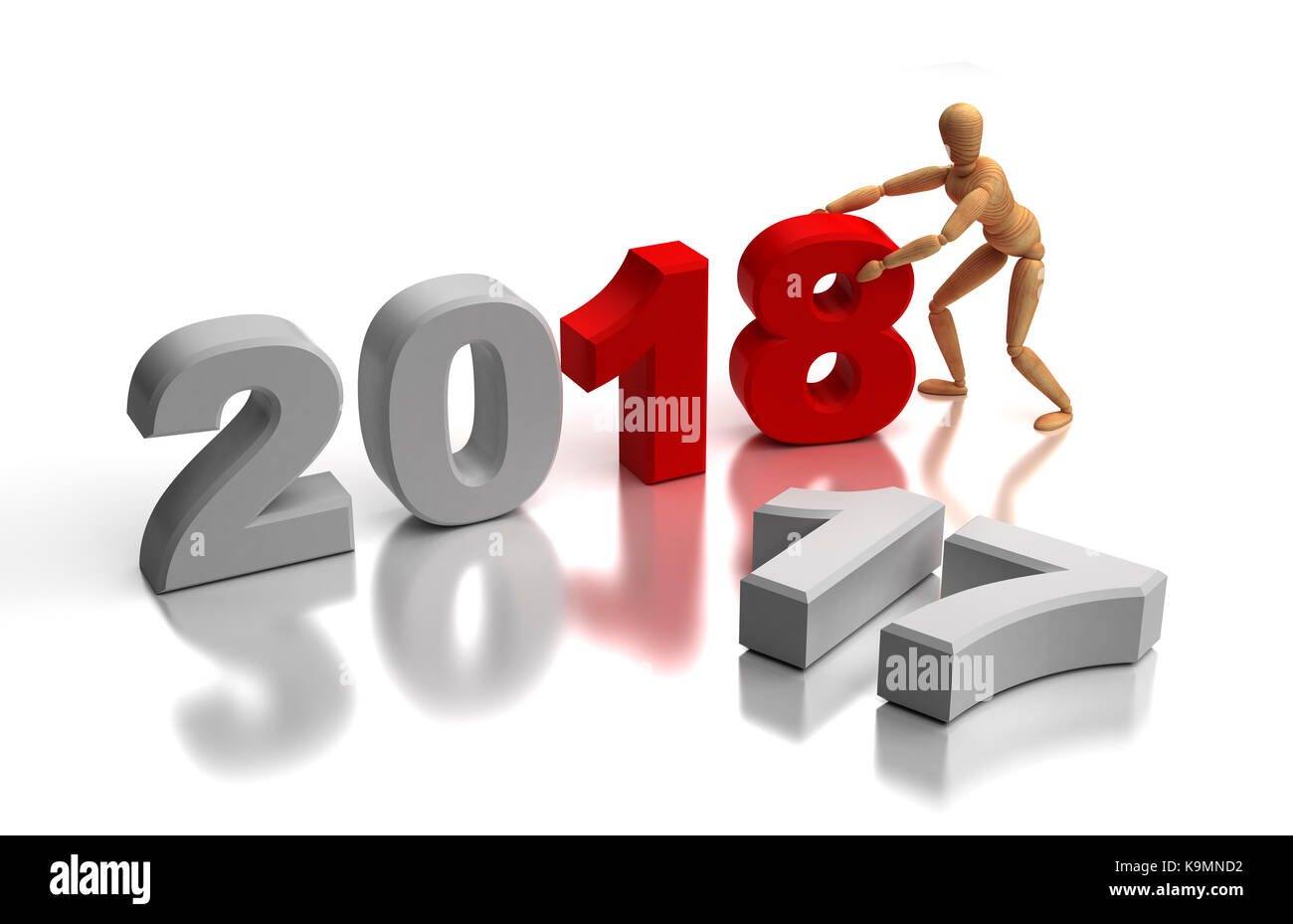 Nouvelle année 2018 Banque D'Images