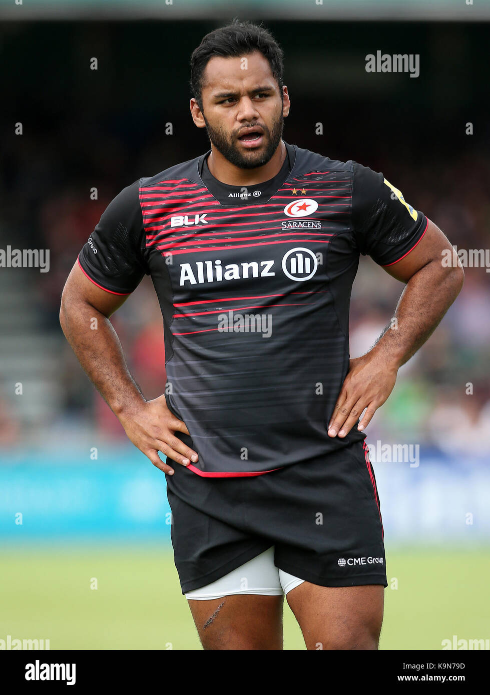 Saracens' billy vunipola au cours de l'Aviva premiership match à barnet copthall, Londres. Banque D'Images