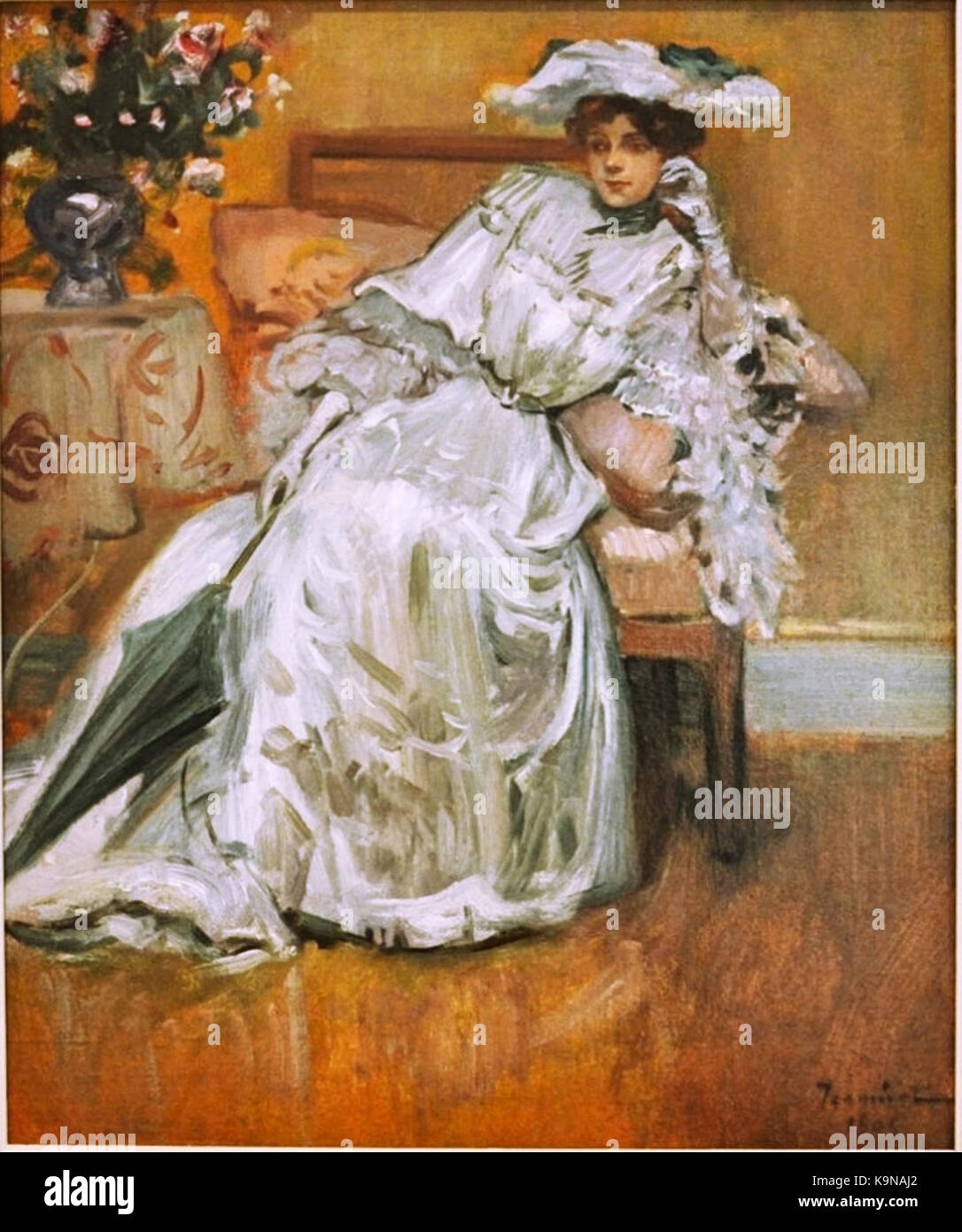 Pierre Georges Jeanniot Elegante au salon de coiffure 1905 Banque D'Images