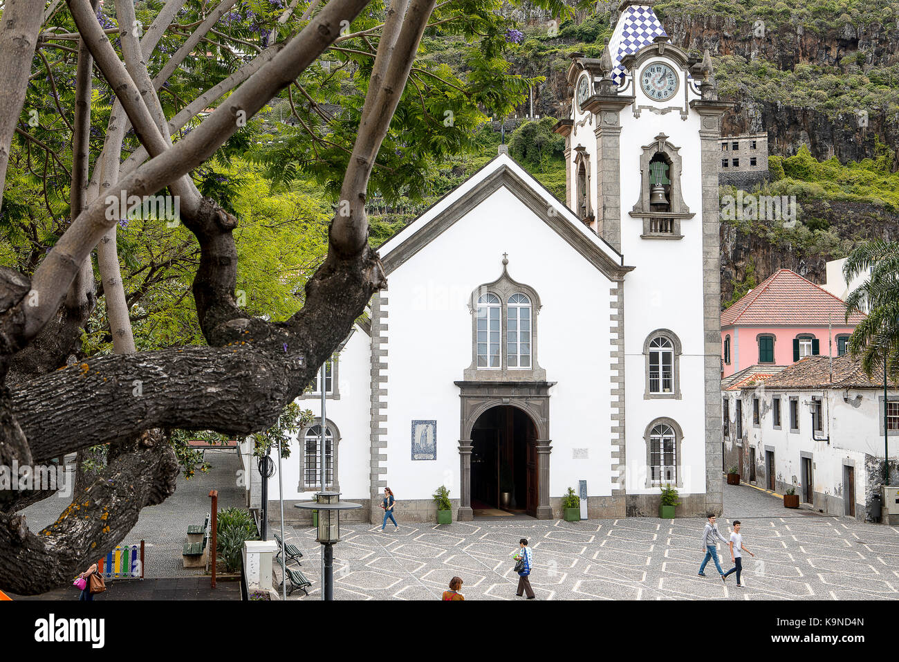 Église de Ribeira Brava, Madère, Portugal Banque D'Images