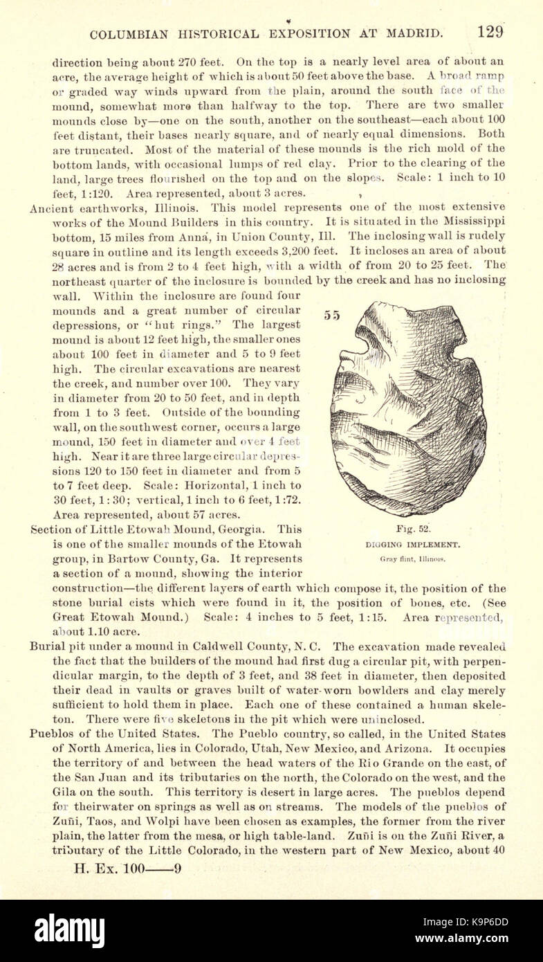 Rapport de la United States Commission de la Columbian Exposition historique à Madrid. 1892 93 (page 129) BHL17598986 Banque D'Images