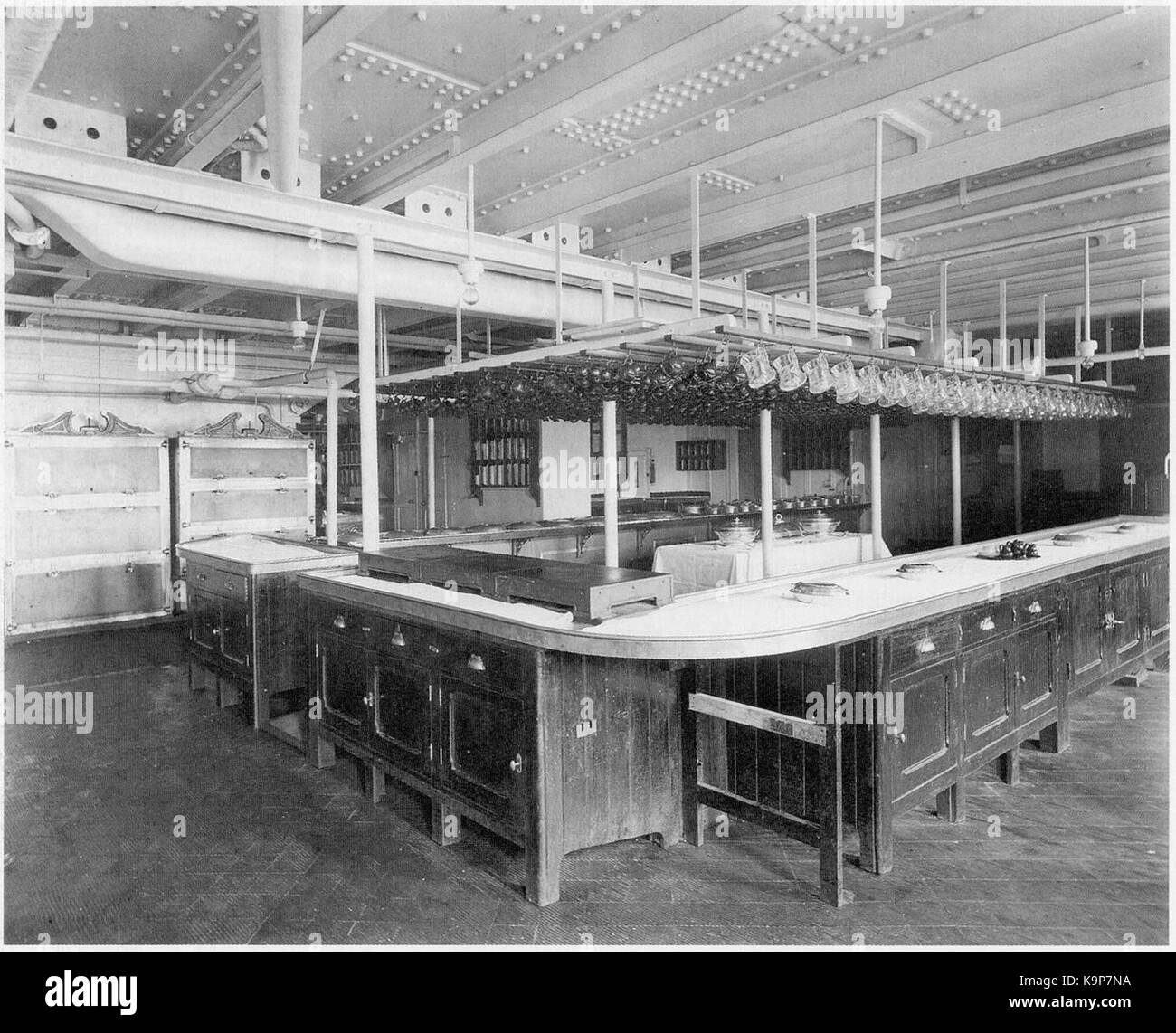 Garde-manger à bord olympique RMS Banque D'Images