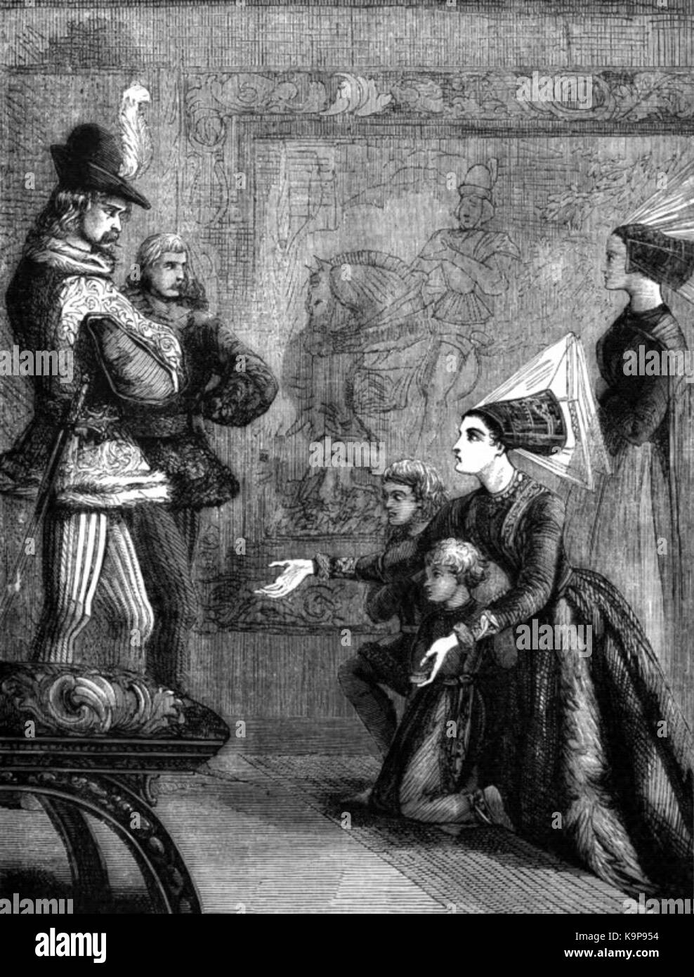 P613 Première réunion d'Edouard IV. et Lady Elizabeth Gray Banque D'Images