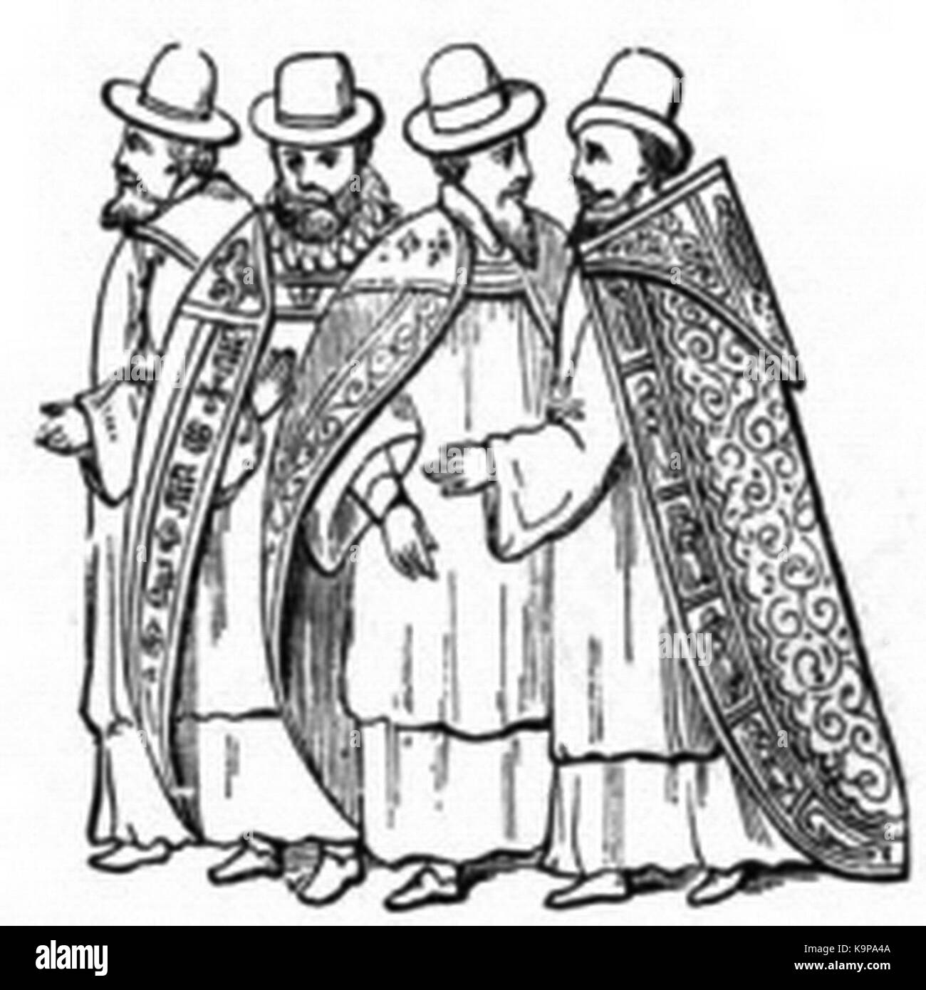 P615b Messieurs de la chapelle de la Reine, à l'époque de la reine Elizabeth Banque D'Images