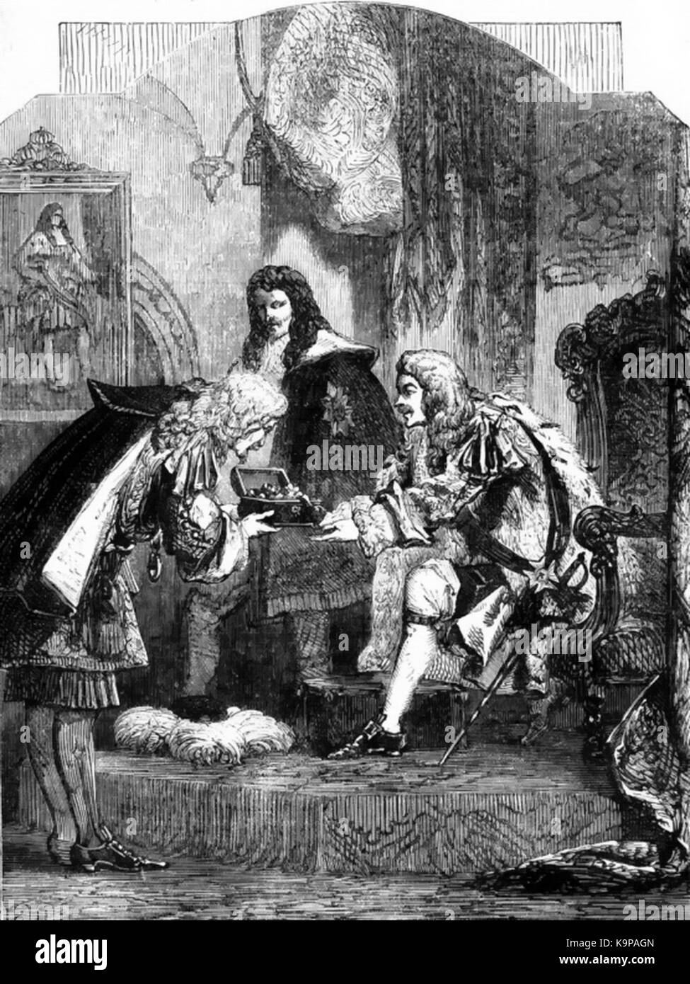 P511 James recevant le pot-de-Français Banque D'Images