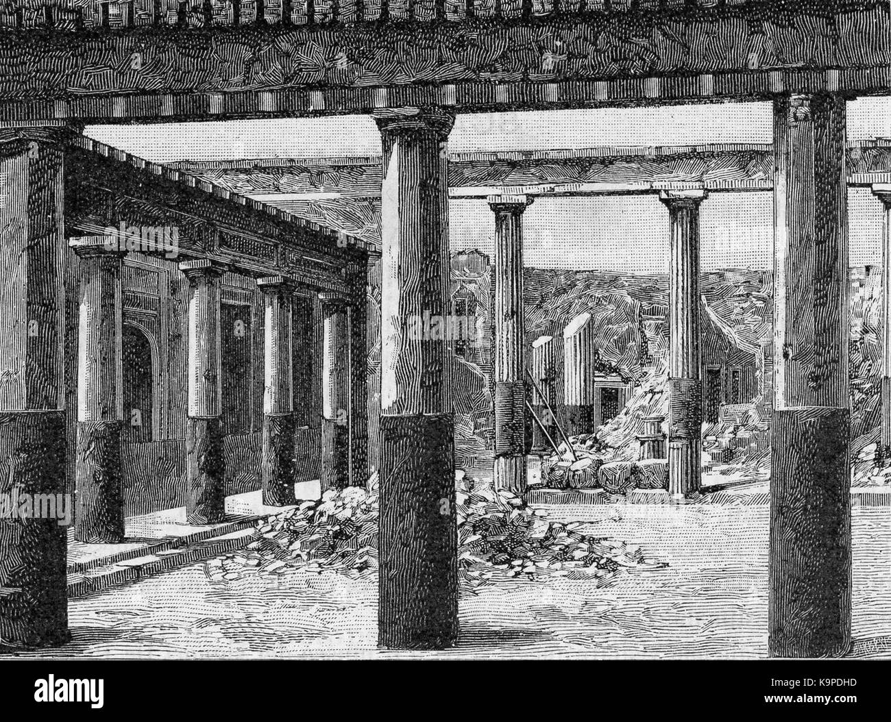 Pompei Atrio della Casa nei rinvenuta nuovi scavi Banque D'Images