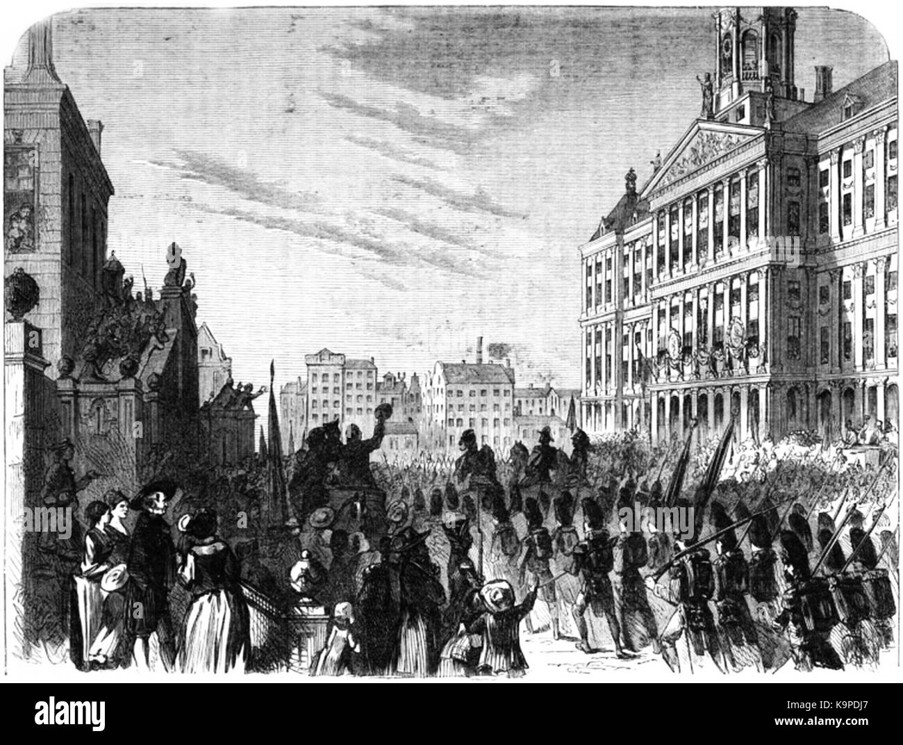 P211 Les troupes françaises à Amsterdam Banque D'Images