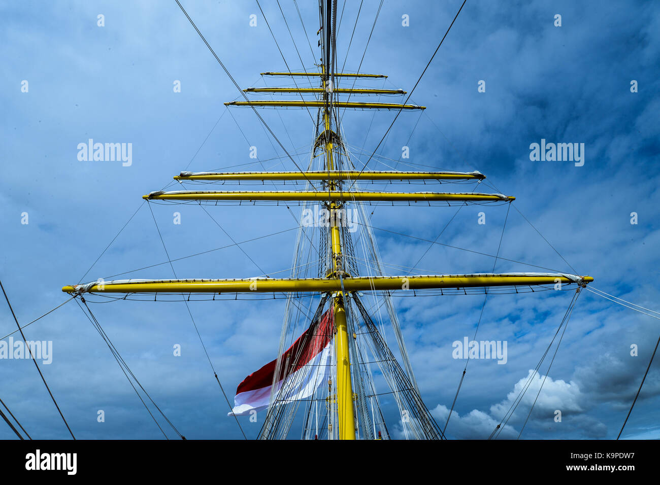 Le gréement du tall ship bima suci Banque D'Images