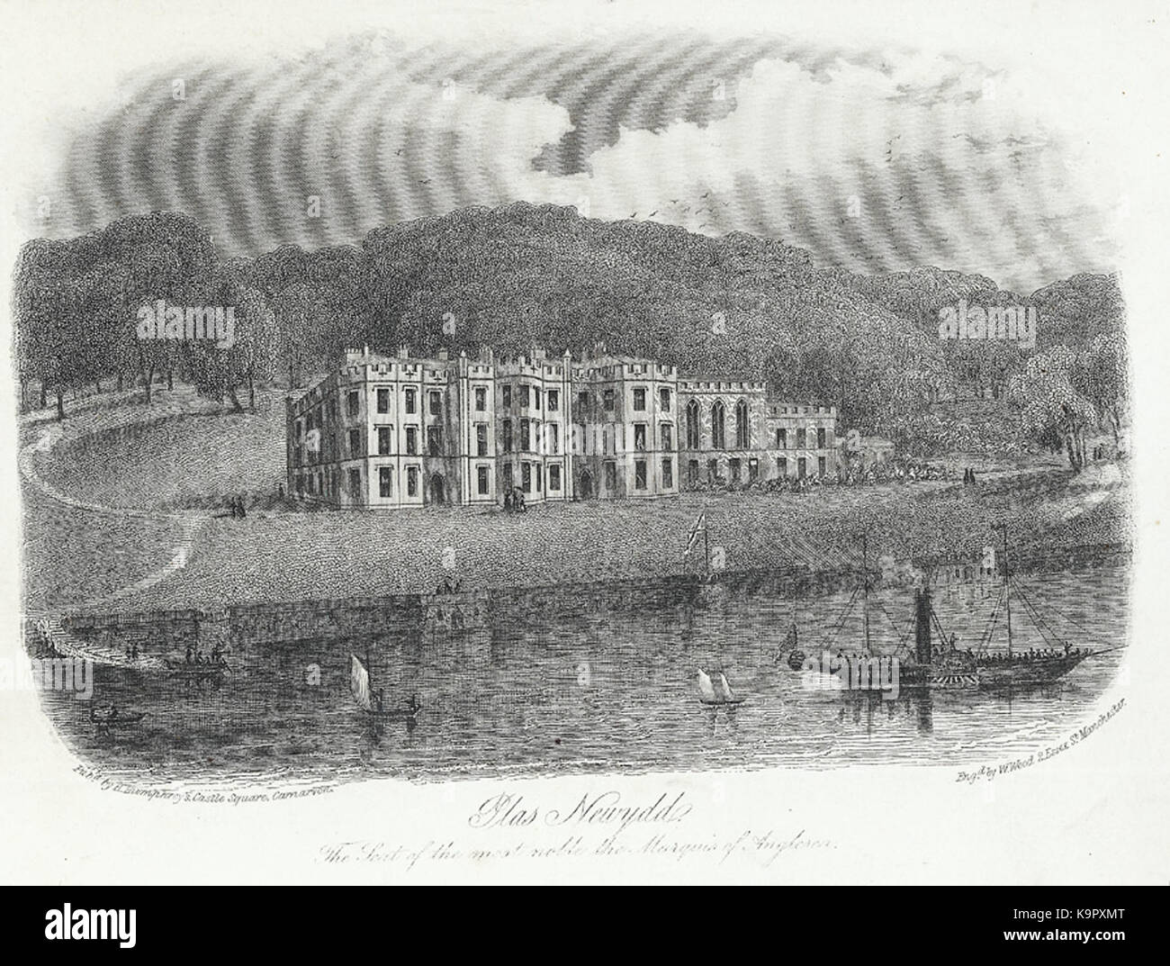 Plas Newydd le siège de la plus noble de la Marquis d'Anglesey Banque D'Images
