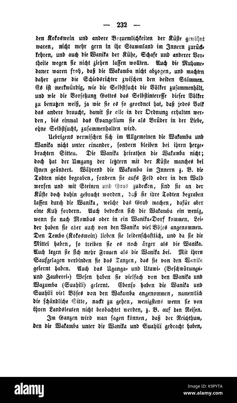 Un récit de voyage historique de Johann Krapf, détaillant son voyage à travers l'Afrique de l'est, y compris des observations géographiques, culturelles et anthropologiques. Banque D'Images